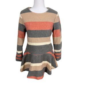 NWT Hyhill Company Korean Designer Wool Blazer Like Peplum Tunic Top